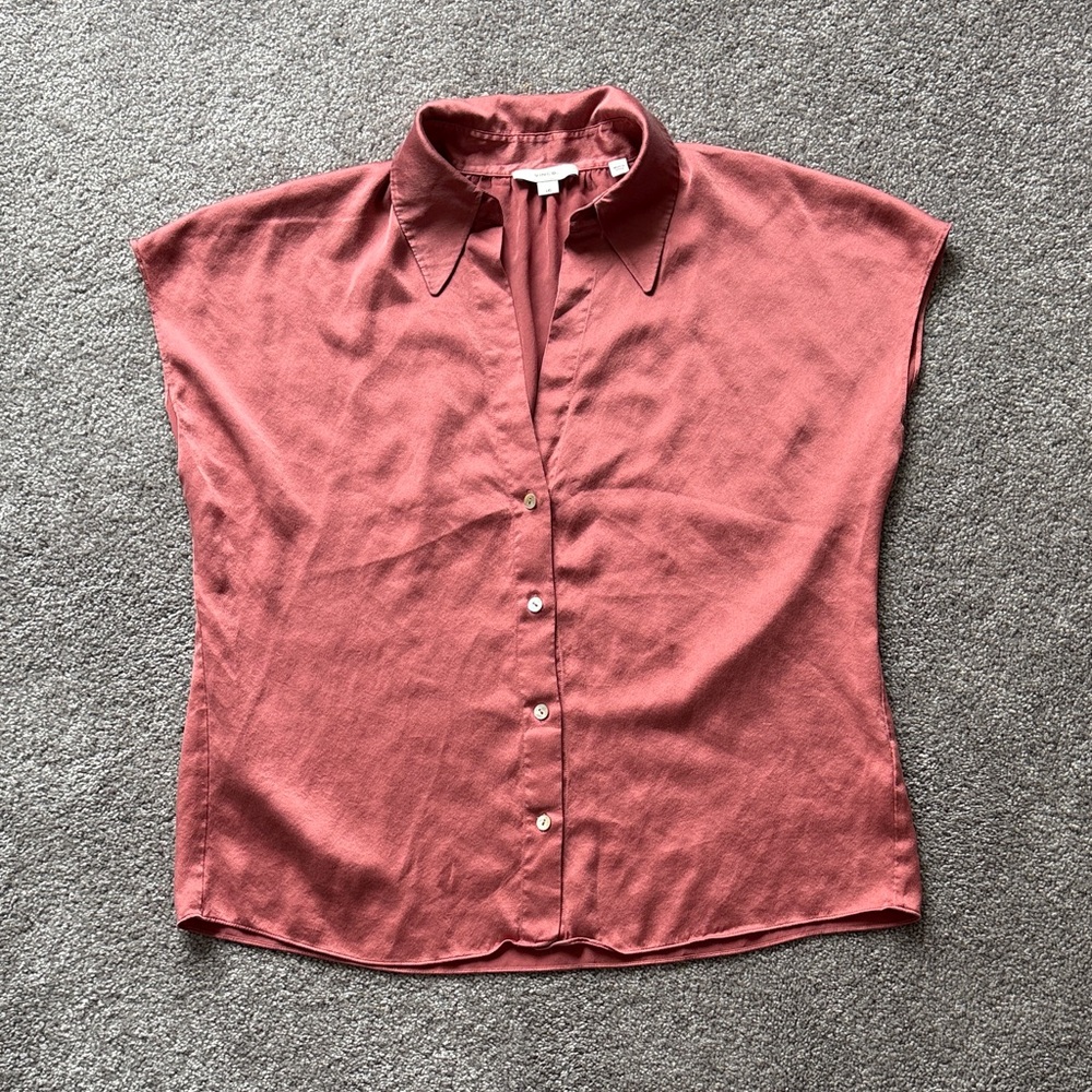 Vince Women's Button-Down Shirt in Dusty Pink